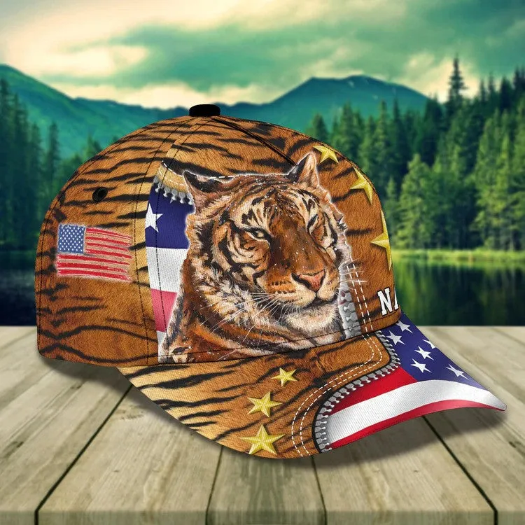 Summer American Tiger Personalized Tiger 3D Baseball Cap for man who Loves Tiger