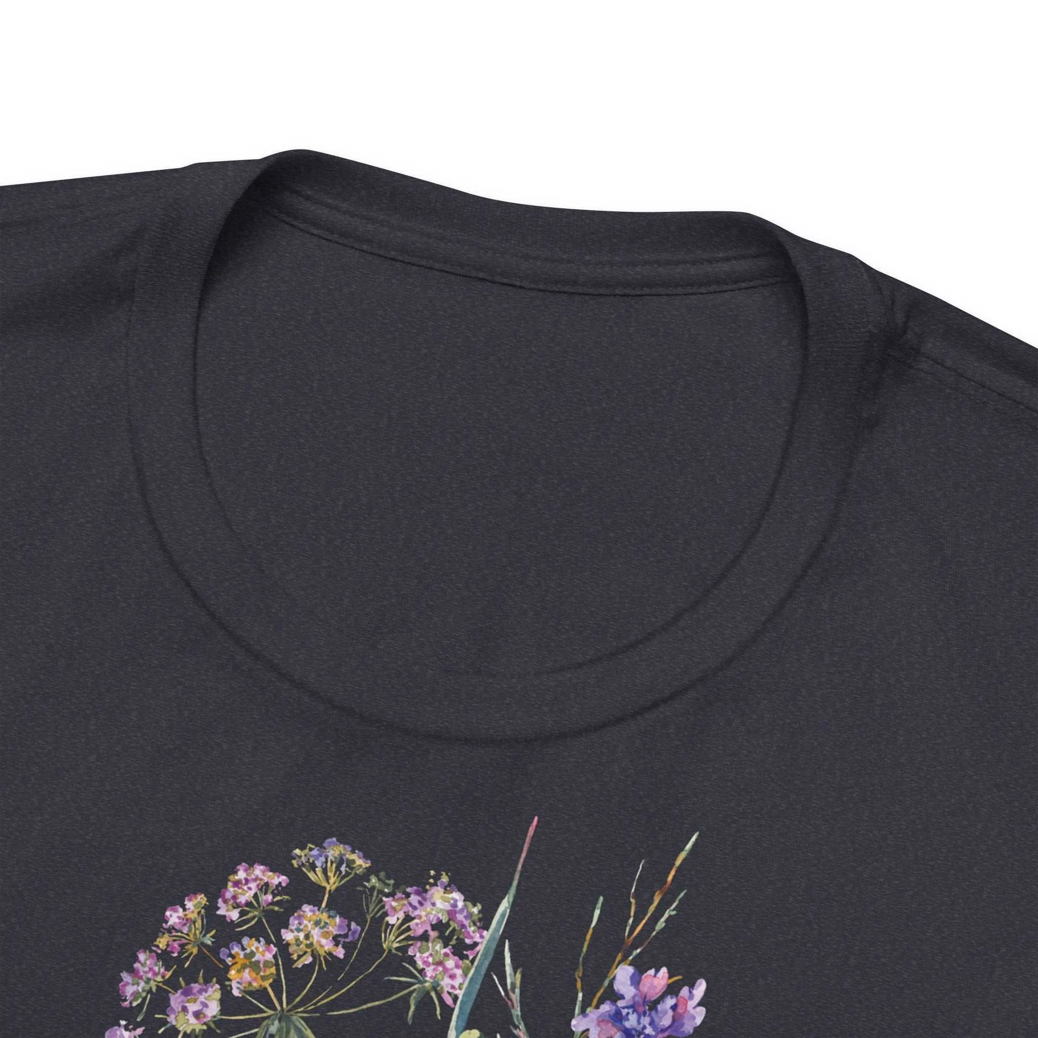 Unisex Vintage Floral Jersey Short Sleeve Tee